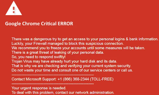 Oprava kritické chyby Google Chrome červená obrazovka