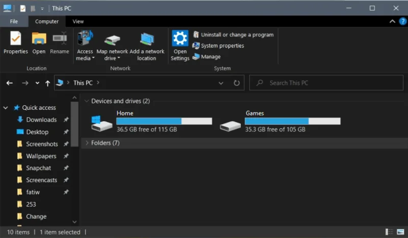 Hvordan skjule stasjonsbokstaver i Windows 10