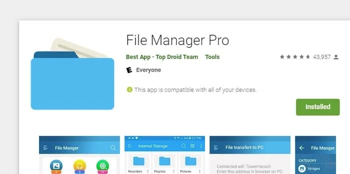 File Manager Pro: kako ga uporabljati