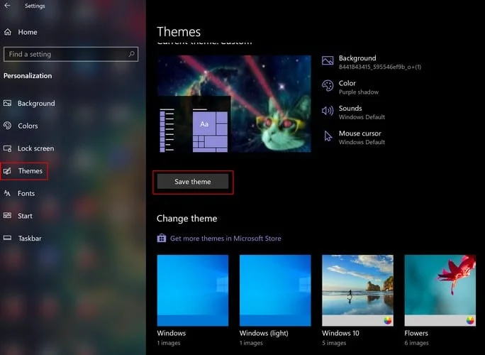Windows 10: Hol tárolják a témákat?