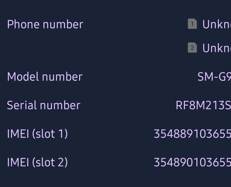Galaxy S10e: Как да намерите IMEI