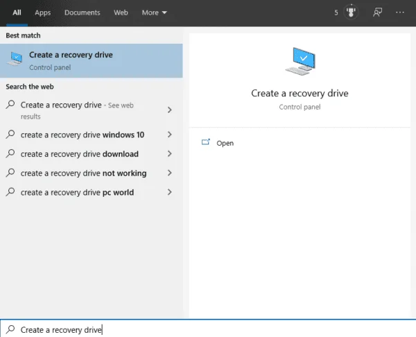 Windows 10: Jak vytvořit disk pro obnovení