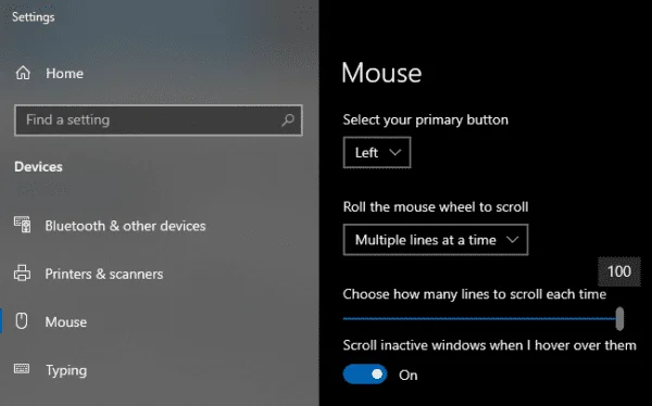Windows 10: Endre hvor mange linjer som skal rulles