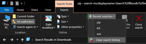 Windows 10: A File Explorer keresési előzményeinek törlése
