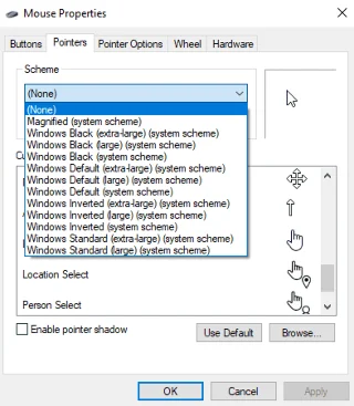 Windows 10: Як змінити піктограму миші