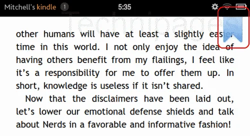 Kindle Fire: Jak vytvořit záložky stránek knih