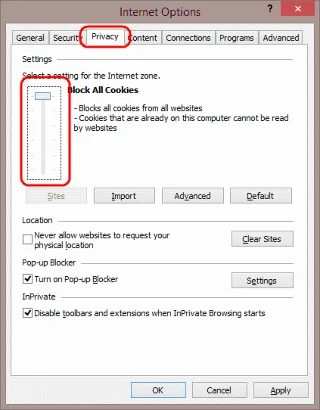 Povolte nebo zakažte soubory cookie v aplikaci Internet Explorer 11