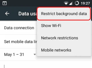 Android: Активирайте или деактивирайте фонови данни
