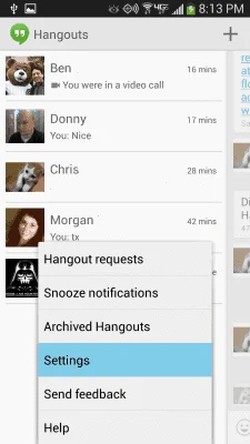 Google Hangouts за Android: Как да настроите звук за известия