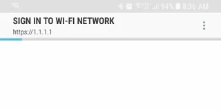 Galaxy Note8 заседна на екрана „Вход в Wi-Fi“.