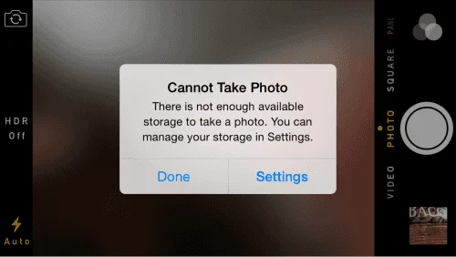 Išspręskite „Negaliu fotografuoti“ problemą „iPhone“ ir „iPad“.