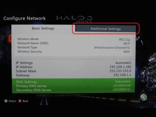 XBox 360: Намерете MAC адрес