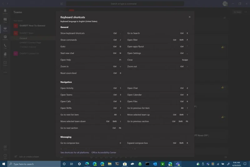 Kako uporabljati bližnjice na tipkovnici v Microsoft Teams