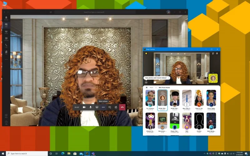 Ето как да използвате Snapchat Camera на Windows 10, за да подправите обажданията си в Microsoft Teams