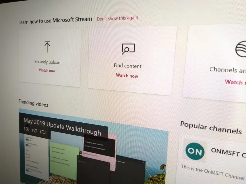 Как да използвате Microsoft Stream за споделяне на видео съдържание с отдалечени работници