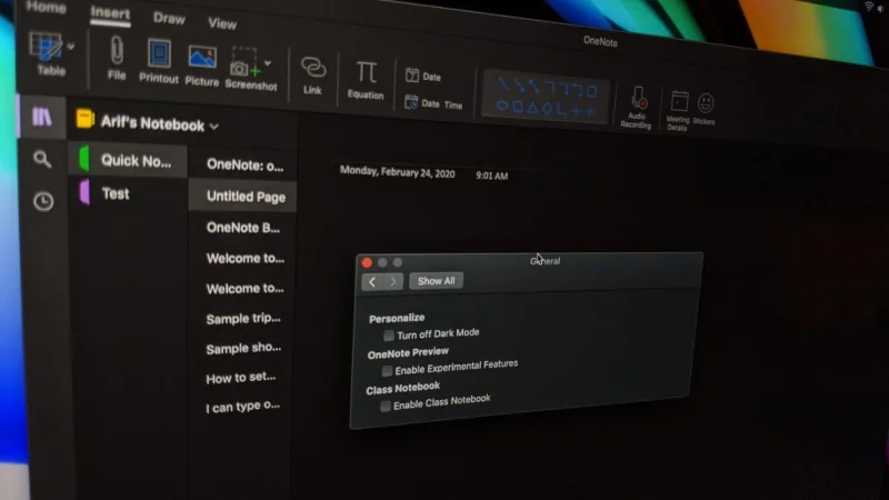 Jak zapnout tmavý režim ve OneNotu na Macu, Windows, iOS a Androidu