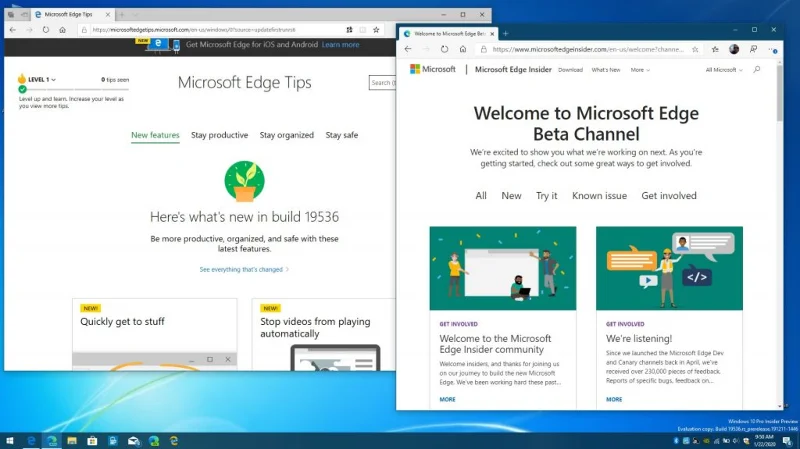 Jak spustit starý Edge vedle nového Microsoft Edge