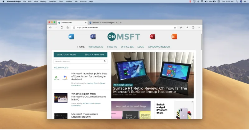 Jak používat připnuté karty v Microsoft Edge Insider