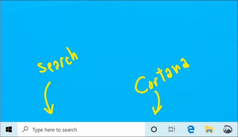 Hvernig á að fela leitarstikuna í Windows 10
