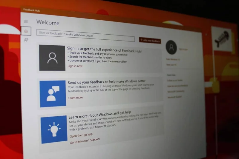 Как да изпратите използваема обратна връзка към програмата Windows Insider