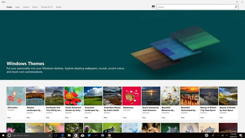 Jak nainstalovat motivy z Windows Store ve Windows 10