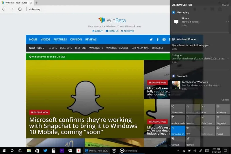 Kako najbolje izkoristiti akcijski center Windows 10