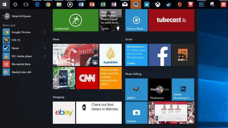 Windows 10:n tehtäväpalkin sijoittaminen uudelleen näytön yläosaan tai sivuille