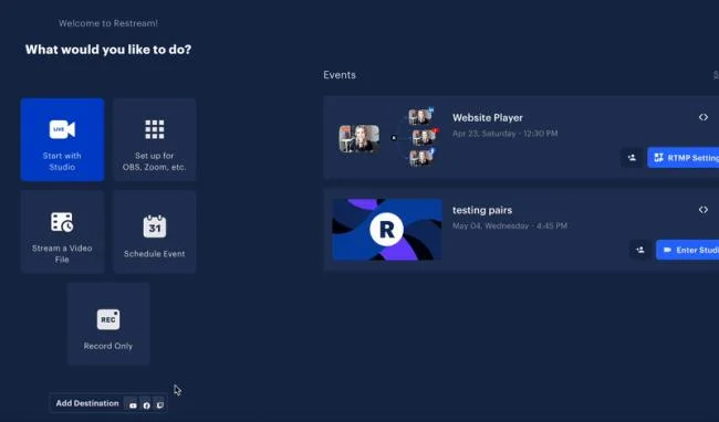 Dodajanje YouTuba v Resteam