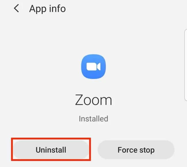 Fjarlægja valkost á Android tæki