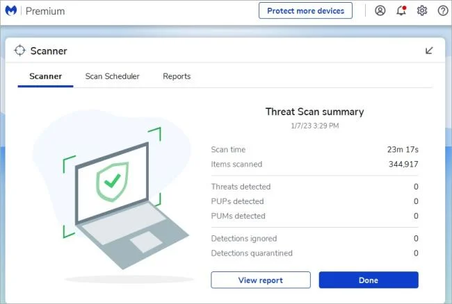 τρέξτε malwarebytes στα Windows