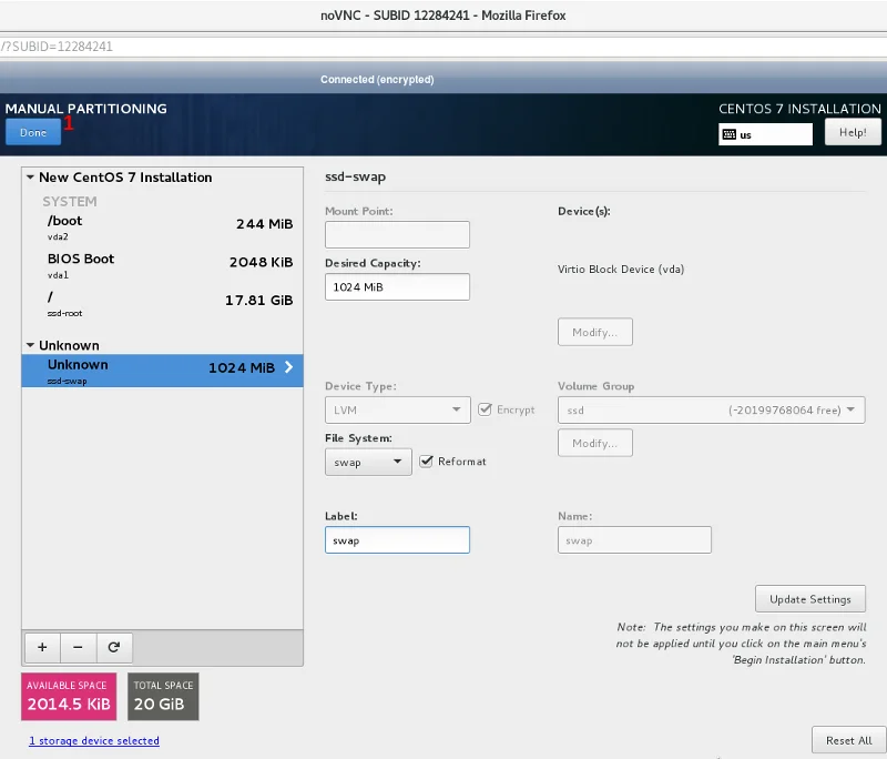 Namestite in nastavite CentOS 7 za oddaljeno odklepanje LVM na šifriranju diska LUKS z uporabo SSH