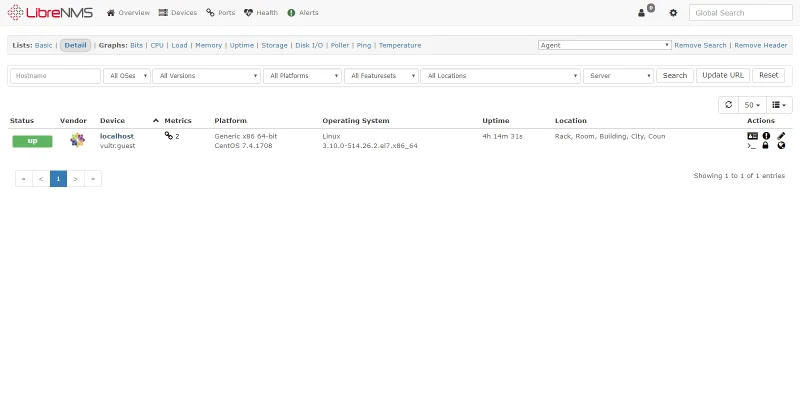 Jälgige oma seadmeid LibreNMS-i abil CentOS 7-s