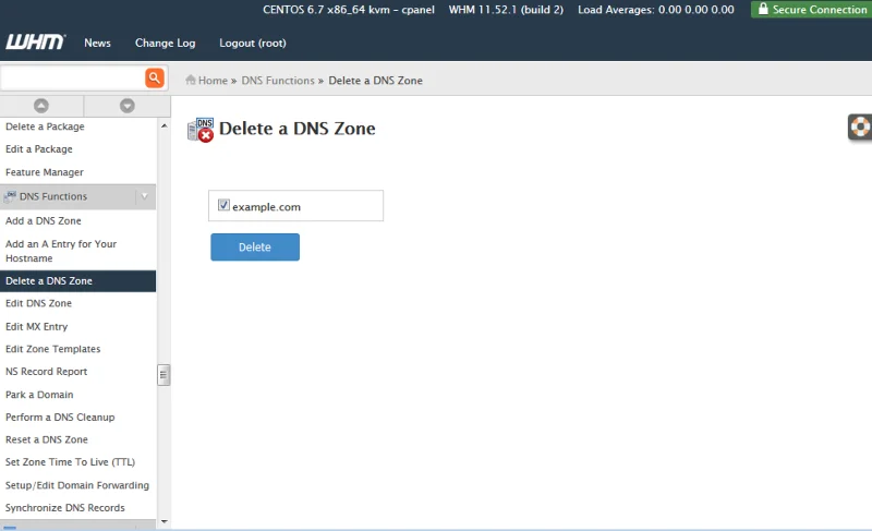 Как да добавите DNS зона в cPanel/WHM