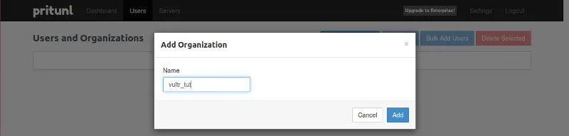 Seadistage VPN-server Pritunliga Ubuntu 14.04-s