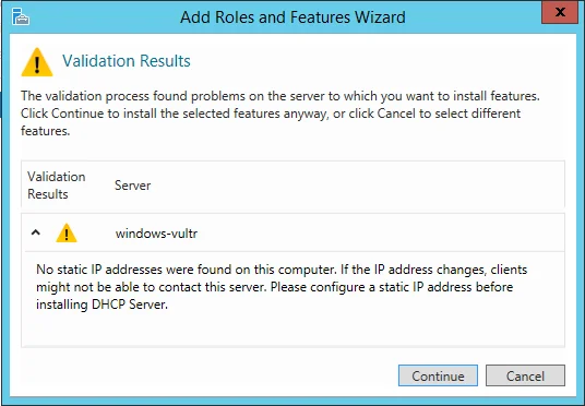 Налаштуйте сервер DHCP на Windows Server 2012