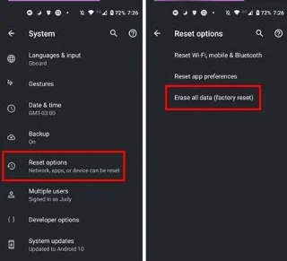Фиксиране на вертикални или хоризонтални линии на екрана на Android
