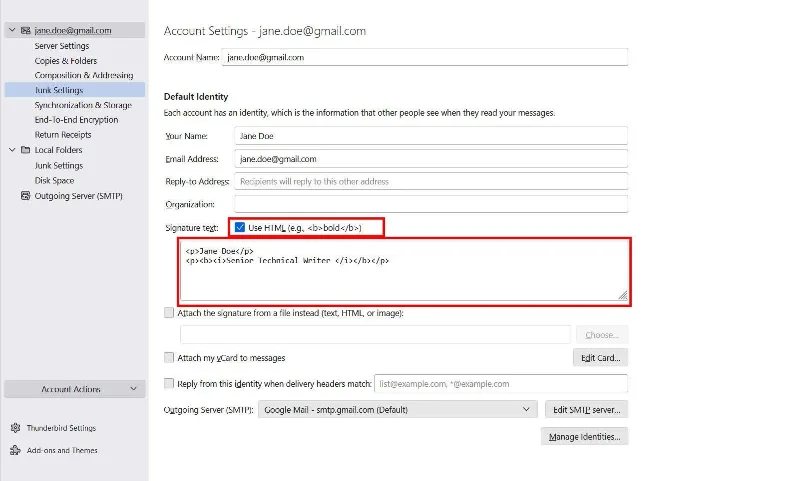 Si të shtoni nënshkrim në Mozilla Thunderbird