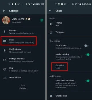 WhatsApp: Πώς να αλλάξετε το μέγεθος κειμένου