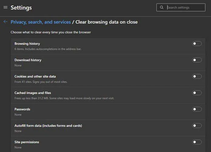 Microsoft Edge: Kako izbrisati predpomnilnik
