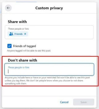 Facebook.  Kaip bendrinti įrašus su konkrečiais žmonėmis