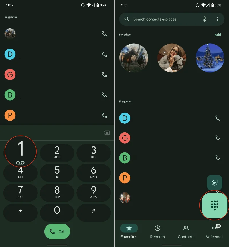Hur man ställer in röstbrevlåda på Android