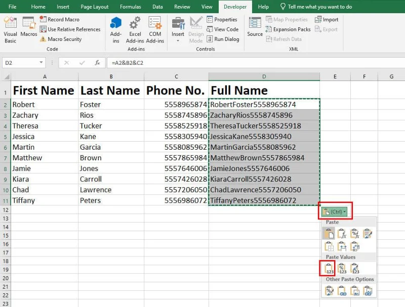 Hvernig á að sameina tvo dálka í Excel: 5 bestu aðferðir