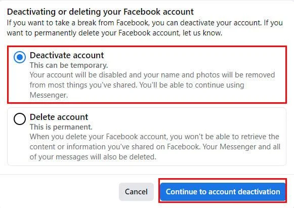 Facebook изтрива ли автоматично деактивирани акаунти?  Научете Истината