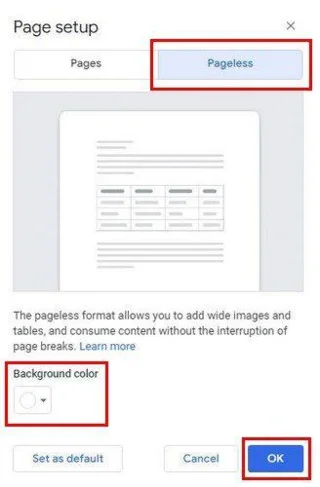 Πώς να χρησιμοποιήσετε τη μορφή χωρίς σελίδα στα Έγγραφα Google