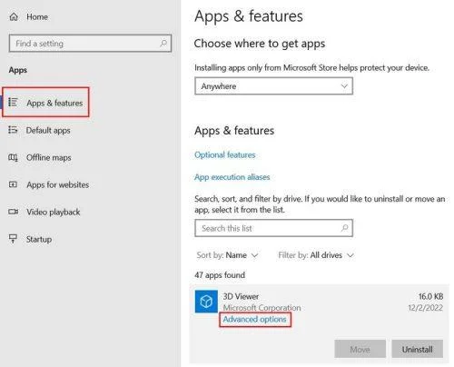 Como restablecer unha aplicación en Windows 11