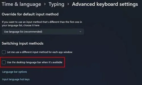 Windows 11: Jak odebrat ikonu přepínače jazyků