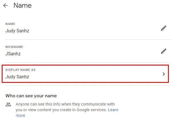 Как да промените името си в Google