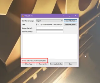 Išspręsta: VLC klaida „401 Unauthorized“ atsisiunčiant subtitrus