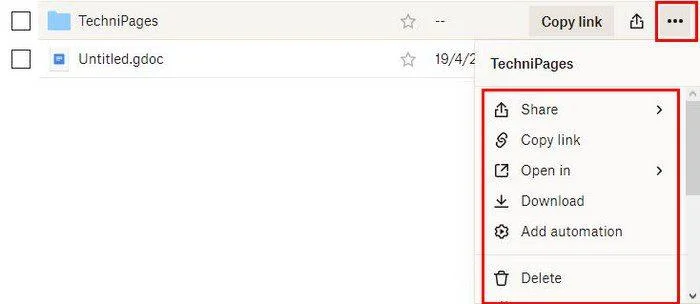 Si të krijoni, fshini dhe menaxhoni dosjet në Dropbox