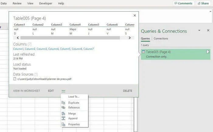 Microsoft Excel: Hvernig á að flytja inn gögn úr PDF skrá
